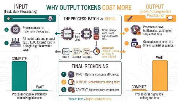 Why Output Tokens Cost More Than Input Tokens — A Hardware Drill-Down